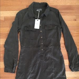 Lucky Brand Xtra Small Army Green Denim Dress